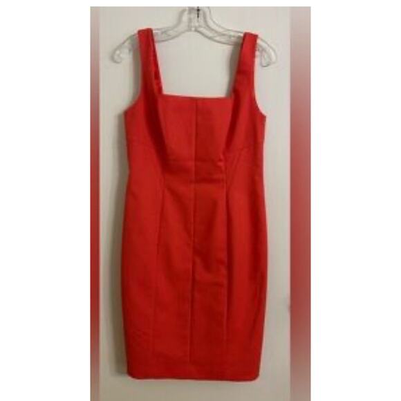 Tahari Dress Carol Orange Sleeveless Size 16 Nwt - Picture 1 of 8